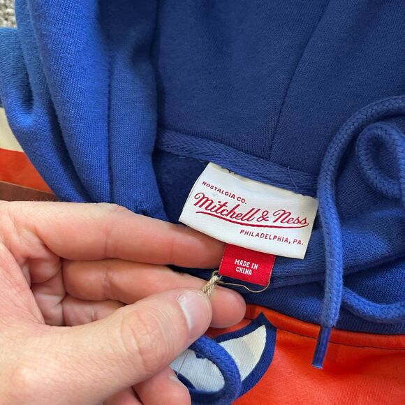 NEW Mitchell & Ness Denver Broncos Big Face Logo Hoodie Sweatshirt Mens Sz L - Picture 5 of 9